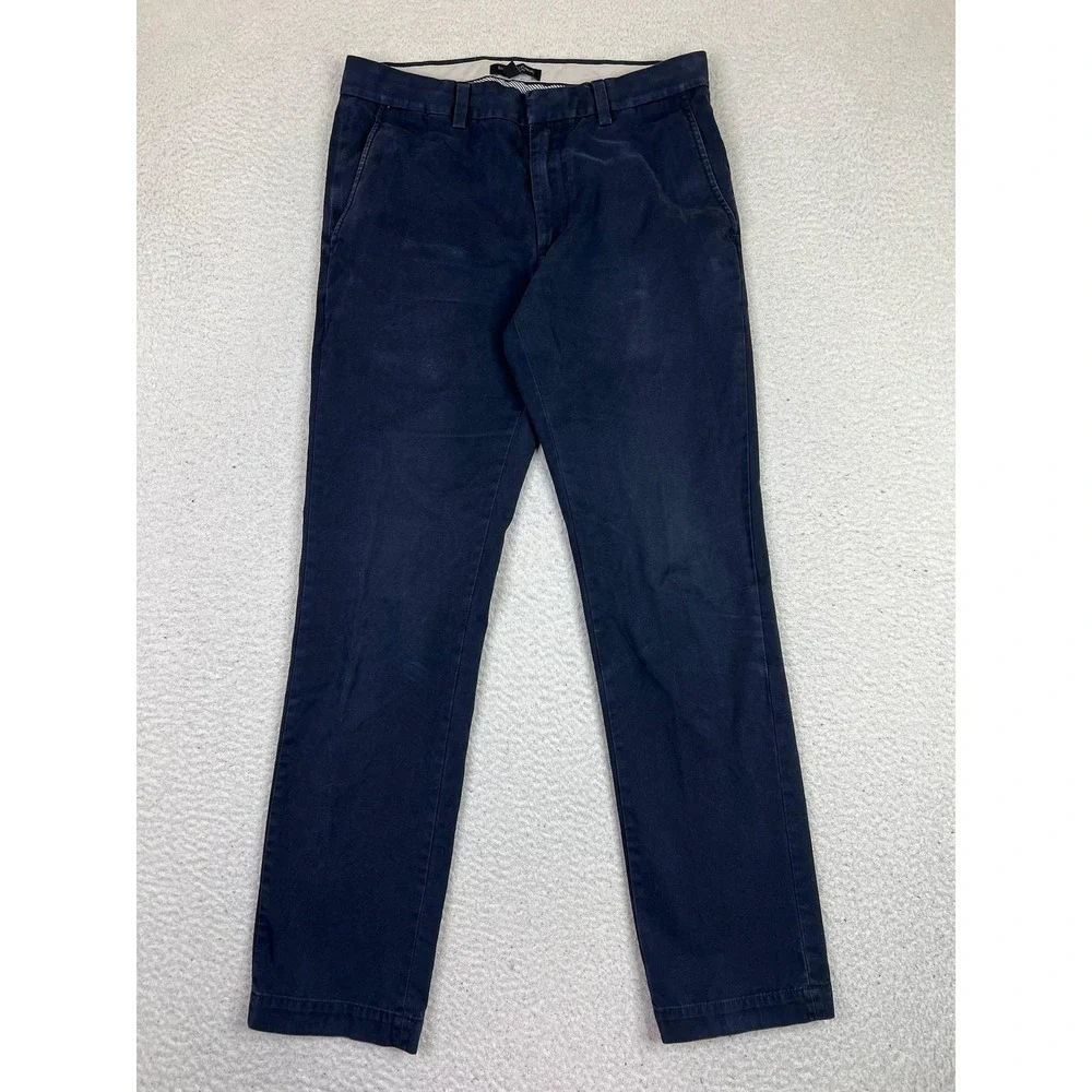 Banana Republic Aiden Chino Pants Mens 31x32 Blue Straight Leg Cotton Casual